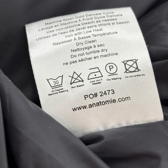 Anatomie Black Megeve Belted Puffer Hooded Jacket - Picture 12 of 12